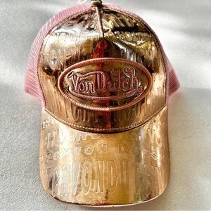 AUTHENTIC NEW Von Dutch gold  Trucker Hat